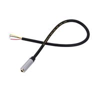 MCAOAL 3 5 mm Conector hembra para cable desnudo Cable de extremo abierto TRRS Estéreo Auditoría Reemplazo para Auriculares Y Micrófonos Cable de Extremo Abierto