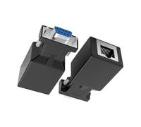 MCAOAL Adaptador RJ45 RS232 a RJ45 Ethernet convertidores para dispositivos RS232, conversión Ethernet de hasta 20 m de transmisión