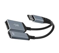 MCAOAL Adaptador USB C a USB 2.0 con puerto de carga PD60W y transferencia de datos rápida para dispositivos tipo C, adaptador OTG