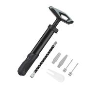 MCAOAL Bombas manuales manuales con aguja y boquilla para pelotas de baloncesto, fútbol, voleibol, inflador de pelotas compactas con mangueras de extensión de manguera