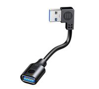 MCAOAL Cable adaptador USB 3.0 en ángulo arriba/abajo/izquierda/derecha, cable de carga flexible de 5 Gbps, cable de transmisión de datos para teléfono, tableta, cable de transferencia de datos