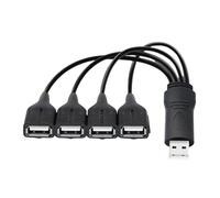 MCAOAL Cable divisor USB en Y USB macho a 4 hembras USB 2.0 convertidores multipuerto expansor de puerto multipuerto adaptador multipuerto extensor multipuerto