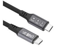 MCAOAL Cable USB 4 de 240 W, entrega de energía, velocidad de 40 Gbps, resolución 6K, para cable tipo C de nailon reforzado compatible con 3/4