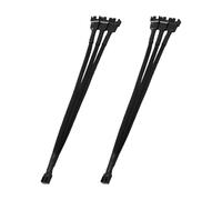 MCAOAL Cables de extensión PWM de 4 pines y 26cm para refrigeración de carcasa, control de velocidad y reducción de ruido, juego de 2 uds De conectores Pwms para ventilador con cubierta de