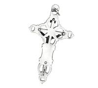 MCAOAL Colgante de cruces en tono plateado con temática medieval para rosario y accesorios de joyería espiritual Materiales de rosario hechos a mano