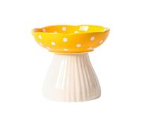 MCAOAL Cuenco Alimentador para Gatos De Alimentación Lento para Gatos Domésticos con Setas De Dibujos Animados para Perros Y Mascotas