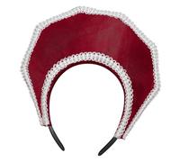 MCAOAL Diadema clásica de Ana Bolena con elegante detalle de perlas artificiales para representaciones teatrales, fiesta de Halloween, coronilla para festivales