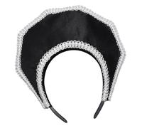 MCAOAL Diadema clásica de Ana Bolena con elegante detalle de perlas artificiales para representaciones teatrales, fiesta de Halloween, coronilla para festivales