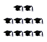 MCAOAL Gorro de graduación de fieltro para ceremonias, fotos del anuario y fiestas temáticas, juego de rol, gorro académico, gorro de graduación percibido