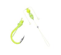 MCAOAL Jaula de cebos de moda, doble gancho, simulación, señuelos de pesca suaves, spinner para mejorar el éxito de la pesca, gancho flotante artificial carnívoro