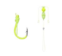 MCAOAL Jaula de cebos de moda, doble gancho, simulación, señuelos de pesca suaves, spinner para mejorar el éxito de la pesca, gancho flotante artificial carnívoro