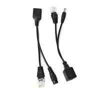 MCAOAL Juego de inyectores pasivos y divisores para cámaras IP y puntos de acceso con conectores CC de 5,5 x 2,1 mm RJ45