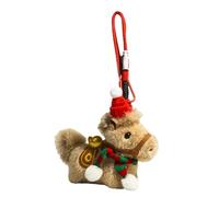 MCAOAL LLavero de muñeco caballo de peluche que atrae fortunas, adorno de mascotas para año 2026, relleno y costura fina, felpa de calidad