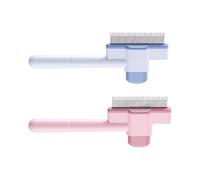 MCAOAL Pet Comb for Dogs & Cats with Release Button Long-Short Teeth Grooming Brush & Hair Remover Tool Cats Grooming Brush