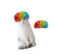 MCAOAL Pet Costume Hairpiece Cosplay Hair Glasses for Dog Cats Halloween Christmas Birthday Celebration Synthetic Pet Hairpiece