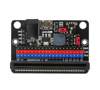 MCAOAL Placa de extensión para adaptador de conexión de sensores y módulo con zumbadores integrados, indicadores LED, placa de expansión de microbits