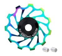 MCAOAL Rueda de guía de bicicleta eficiente Aleación de aluminio Silencioso Faro trasero para sistemas de revolución trasera Polea de cerámica de alta eficiencia