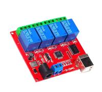 MCAOAL ULN2803 - Placa de relés USB de 4 canales, 5 V, 12 V, 24 V, controlador de conmutación inteligente para tareas de automatización de PC, controlador de relés de computadora