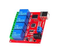 MCAOAL ULN2803 - Placa de relés USB de 4 canales, 5 V, 12 V, 24 V, controlador de conmutación inteligente para tareas de automatización de PC, controlador de relés de computadora