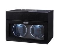 Mcbazel Abridor Automático de Relojes Multifuncional para 2 Relojes, con Pantalla LED de Exhibición y Caja de Almacenamiento de Joyería con Motor Silencioso de 1 Modo de Rotación Negro/gery
