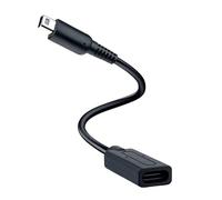 Mcbazel Adaptador de Cable Cargador Tipo C Femenino para Nintendo DSi/2DS/3DS, Incluidos los Modelos XL y New - Negro(18.5cm)