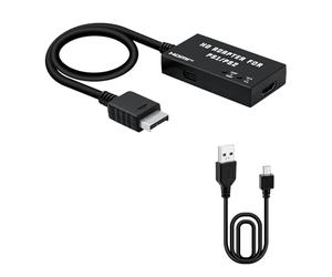 Mcbazel Adaptador PS1/PS2 a HDMI, PS1 a HDMI Convertidor HDTV Adaptador HDMI Soporte 4:3/16:9 Relación de Pantalla 480p/720p HDMI Convertidor para PS1/PS2