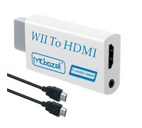 Mcbazel Adaptador Wii a HDMI con Cable HDMI de 1,5 m 1080P, Convertidor de Señal de Video y Audio Wii a 1080P Full HD con Jack de Audio Estéreo de 3,5 mm para Consola Wii, Monitor HDMI, HDTV y Proyect