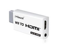 Mcbazel Adaptador Wii a HDMI, Convertidor Wii HDMI para TV/Monitor, Video Wii Adaptador con Audio 3.5mm, Soporta NTSC 480i 480p PAL 576i