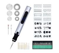 Mcbazel Bolígrafo de Grabado Eléctrico Recargable, Mini Grabador Eléctrico de Bricolaje, 3 Velocidades Ajustables, Pluma de Grabado Multifuncional para Metal, Joyería, Vidrio, Piedra, Uñas, Cerámica