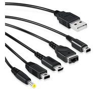 Mcbazel Cable Cargador USB 5 en 1, Cargador Usb Various Types Of Interfaces Compatible con Consolas DS Lite/NDS/New 3DS XL/New 3DS/3DS XL/3DS/2DS/DSi XL/Wii U/GBA SP/PSP1000/2000/3000