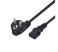 Mcbazel Cable de alimentación C13 de 1.5m Enchufe estándar de 3 Pines Conector de alimentación para Monitor de PC Computadora Proyector/Impresora/Cocina eléctrica/Proyector - Enchufe EU