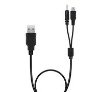 Mcbazel Cable de carga para PSP 1000/2000/3000/PS3, 2 en 1 cable de carga USB para PSP 1000 2000 3000