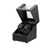 Mcbazel Caja automática doble para reloj, caja automática de reloj con rotación de almacenamiento, caja de reloj de pulsera con 2 ranuras - negro/rojo