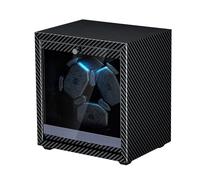 Mcbazel Cajas Giratorias para Relojes con luz LED, Motor Silencioso Watch Winder, Elegante Caja Enrollable Automática para 3 Relojes de hasta 45 mm, 4 Modos de Rotación y Alimentación por USB CC