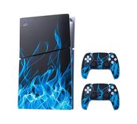 Mcbazel Calcomanías de la Serie Pattern Pegatinas de Vinilo Solo para PS5 Slim Original - Llama Azul