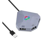 Mcbazel Conversor de Teclado y Ratón para Nintendo Switch, Juegos FPS Adaptador de Teclado y Ratón para Xbox One/S/X/Xbox Series S/X/Switch/PS4/PS3/PC, Puertos USB y Tipo C,No para Switch 2