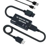 Mcbazel Convertidor N64 a HDMI, Adaptador SNES a HDMI para Consolas N64/SNES a HDTV, Soporta 480p/720p, Audio Estéreo, Relación de Aspecto 16:9/4:3, Compatible con N64/SNES Original