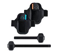 Mcbazel Correa la Pierna Joycon para Nintendo Switch/Switch 2, Banda Elástica Ajustable para la Pierna con Soporte de PVC y Malla Transpirable, 40 cm y 60 cm - Negra