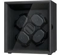 Mcbazel Enrollador Automático de Relojes para 4 Relojes, Función Automática Silenciosa, Motor Silencioso, Solución Profesional para el Cuidado de Relojes - Diseño en ébano Negro