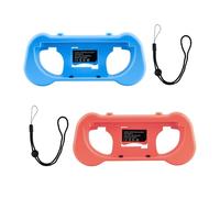 Mcbazel Joycon Empuñaduras para Nintendo Switch 2, Paquete de 2 Empuñaduras Ergonómicas para Switch con Resorte Ajustable y Diseño Hueco Que Disipa el Calor (Azul y Naranja)