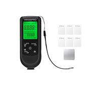 Mcbazel Medidor de Espesor de Capa Digital, Pantalla LCD con Rango de Medición Automático de 0 a 2000 μm, Dispositivo de Medición para Comprobador de Pintura en Automóviles - Negro