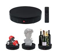 Mcbazel Mesa giratoria eléctrica para fotografía, Base giratoria eléctrica de 360 Grados, 100KG Plato Giratorio para fotografía, grabación de vídeo, presentaciones de Joyas - 30cm/11.8Inch（Negro）