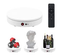 Mcbazel Mesa giratoria eléctrica para fotografía, Base giratoria eléctrica de 360 Grados, 100KG Plato Giratorio para fotografía, grabación de vídeo, presentaciones de Joyas - 30cm/11.8Inch（Blanco）