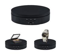 Mcbazel Mesa giratoria eléctrica para fotografía, Base giratoria eléctrica de 360 Grados, Plato Giratorio para fotografía, grabación de vídeo, presentaciones de Joyas - 14.5cm/5.7 Inch（Negro）
