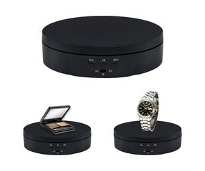 Mcbazel Mesa giratoria eléctrica para fotografía, Base giratoria eléctrica de 360 Grados, Plato Giratorio para fotografía, grabación de vídeo, presentaciones de Joyas - 14.5cm/5.7 Inch（Negro）