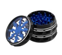 Mcbazel Molinillo de hierbas y especias de aluminio de 2.5 pulgadas, 4 piezas con barrido de limpieza/raspador de polen, negro