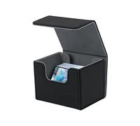 Mcbazel Mtg Deck Box 100, caja de baraja de tarjetas para más de 100 tarjetas de manga única, soporte de baraja para tarjetas TCG, caja de almacenamiento de piel sintética, color negro