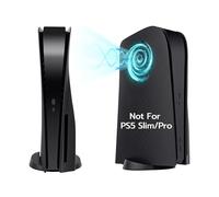 Mcbazel Placa Frontal PS5 Paneles Laterales de Repuesto Hard Faceplate PS5 UHD Console Cooling Vent Panel de Repuesto para PS5 Disc Edition - Negro(No para PS5 Slim/PS5 Pro)