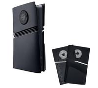 Mcbazel Placas faciales de repuesto antiarañazos, placas de cubierta con ventilación de refrigeración compatible con PS5 Pro Disc Edition, color negro