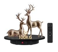 Mcbazel Plato giratorio eléctrico de 360 °, 42 cm, placa de fotografía profesional, placa giratoria de 100 kg, motor automático, pantalla giratoria de 360 grados, para vídeo/joyas/relojes, color negro